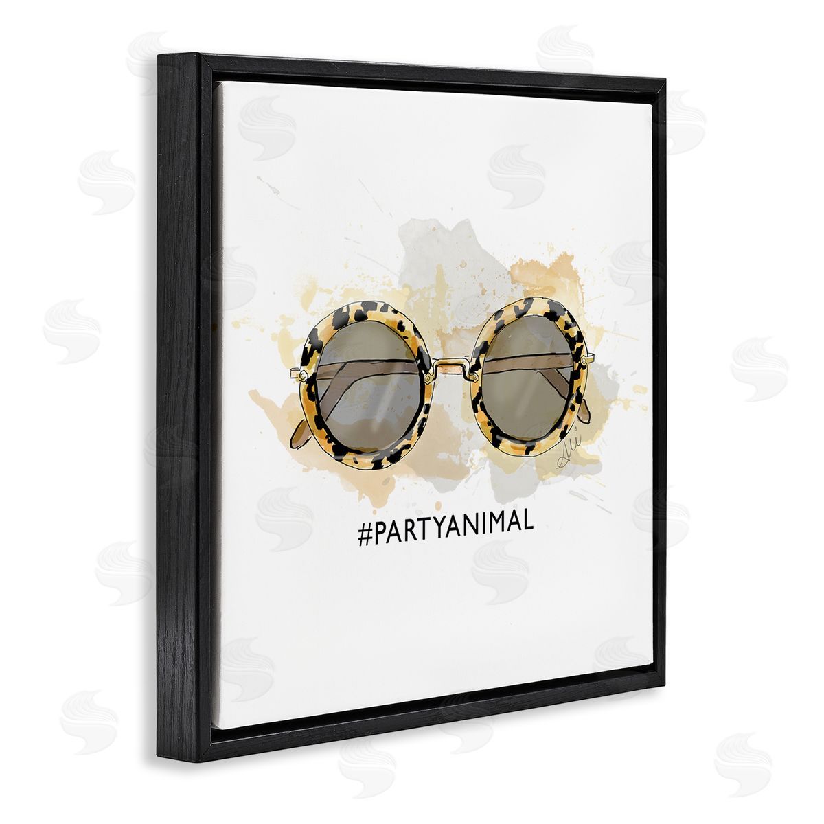 Alison Petrie Party Animal Glam Sunglasses Black Floating Frame Canvas Wall Art Print