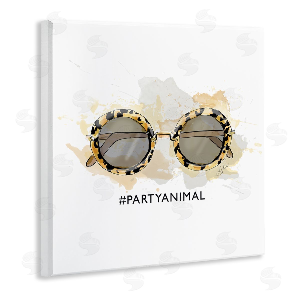 Alison Petrie Party Animal Glam Sunglasses Wooden Wall Plaque Art Print