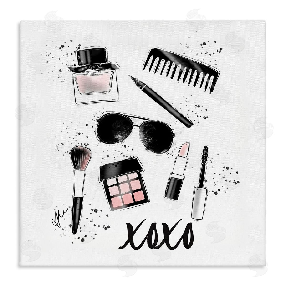Alison Petrie XOXO Glam Cosmetics Makeup  Stretched Canvas Wall Art Print