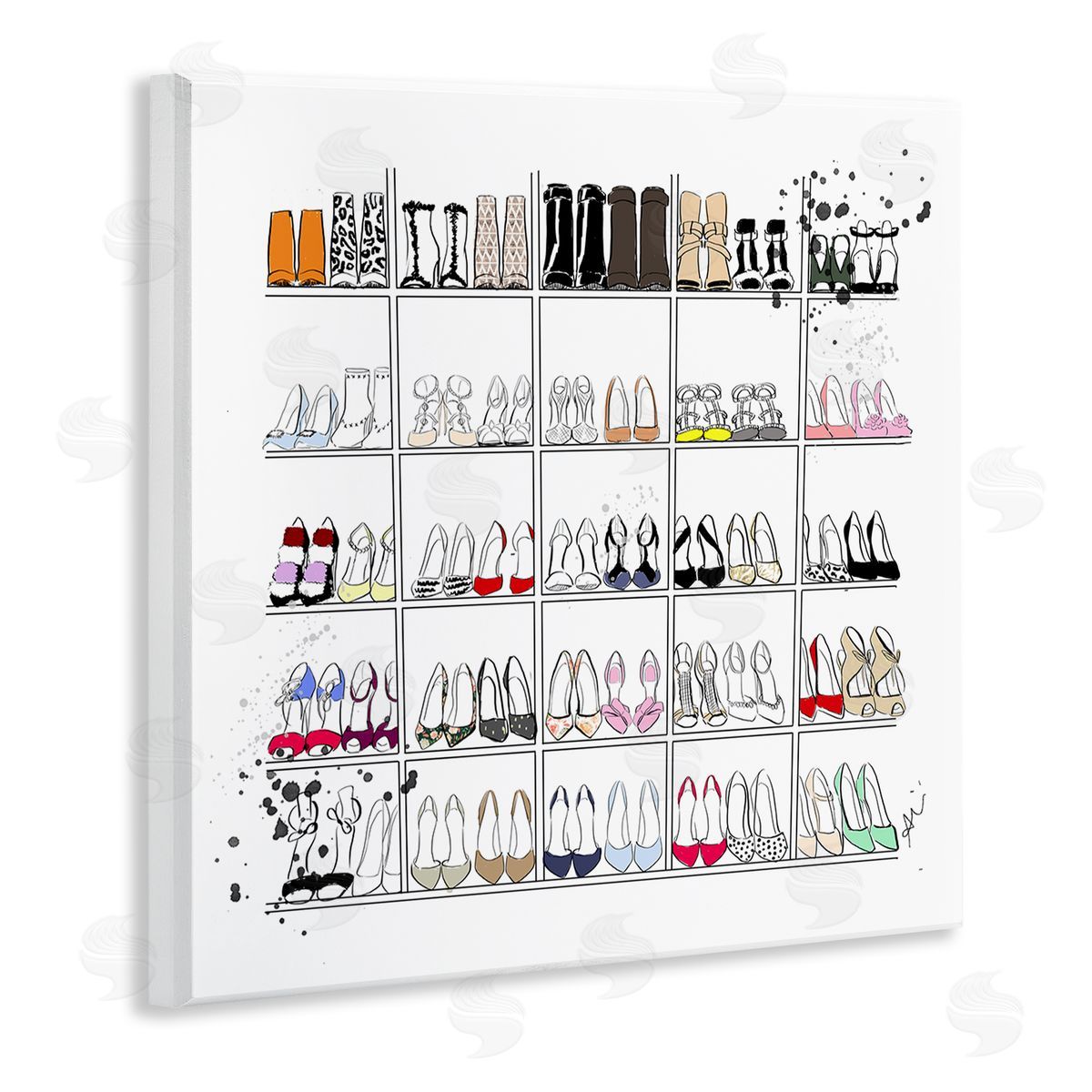 Alison Petrie Fashion Heels Glam Shopping Wooden Wall Plaque Art Print