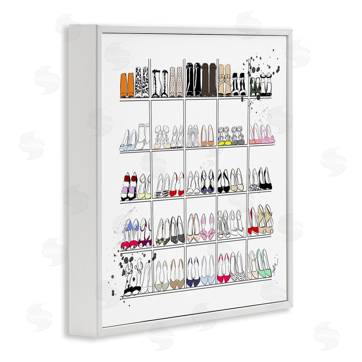 Alison Petrie Fashion Heels Glam Shopping White Framed Glicee Wall Art Print