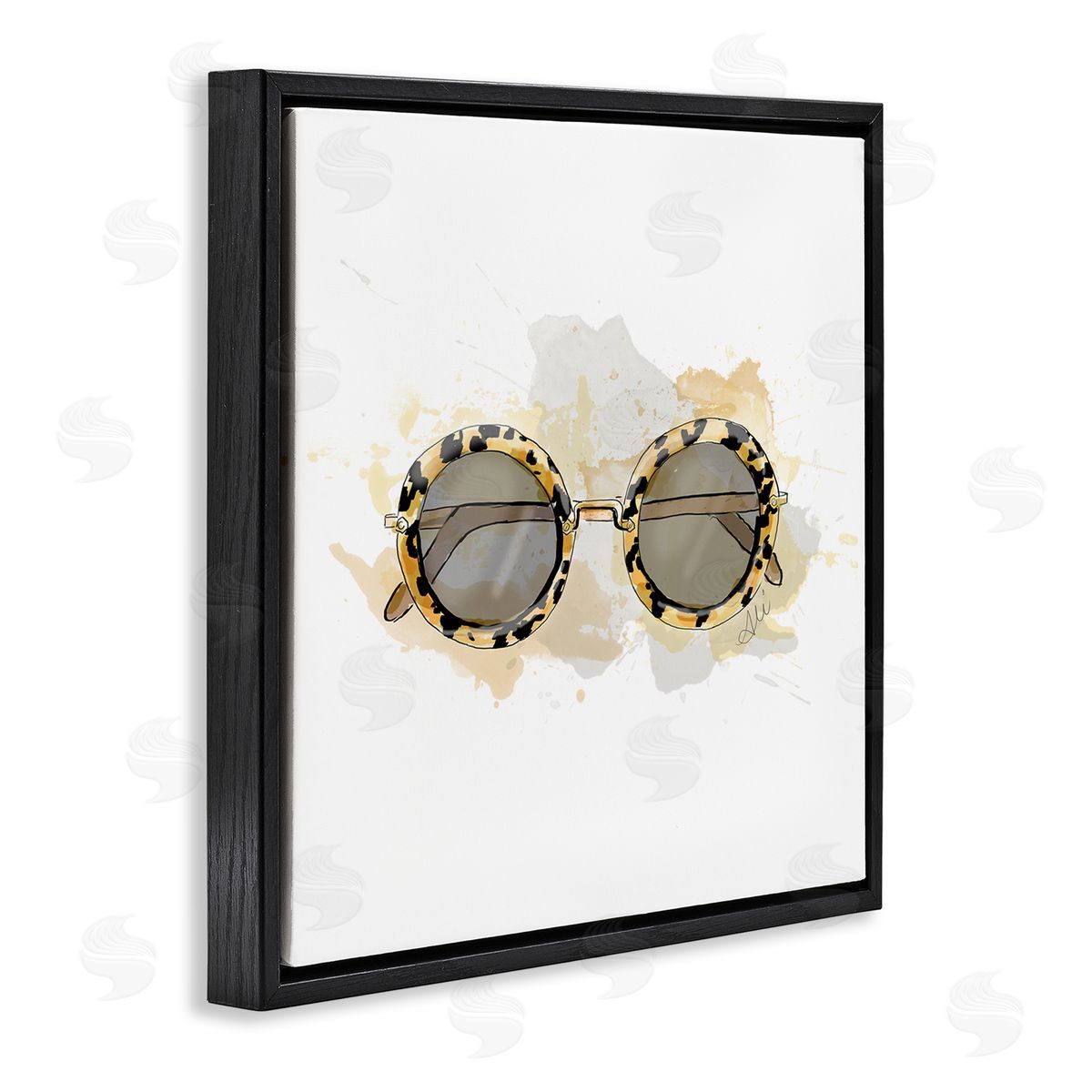 Alison Petrie Glam Sunglasses Summer Fashion Black Floating Frame Canvas Wall Art Print