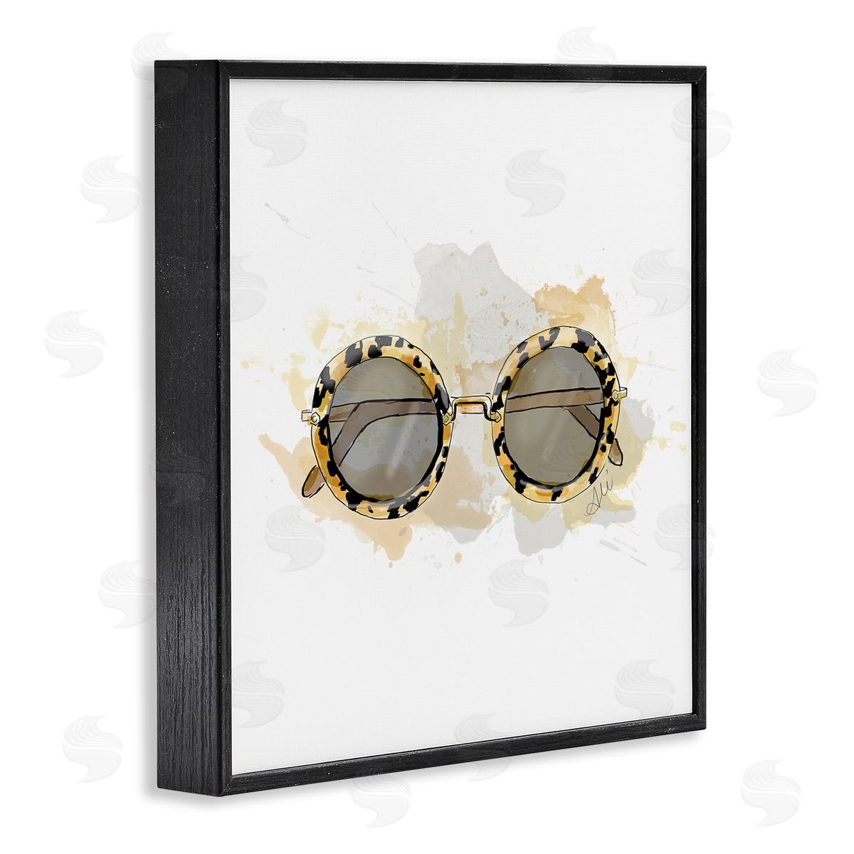 Alison Petrie Glam Sunglasses Summer Fashion Black Framed Glicee Wall Art Print