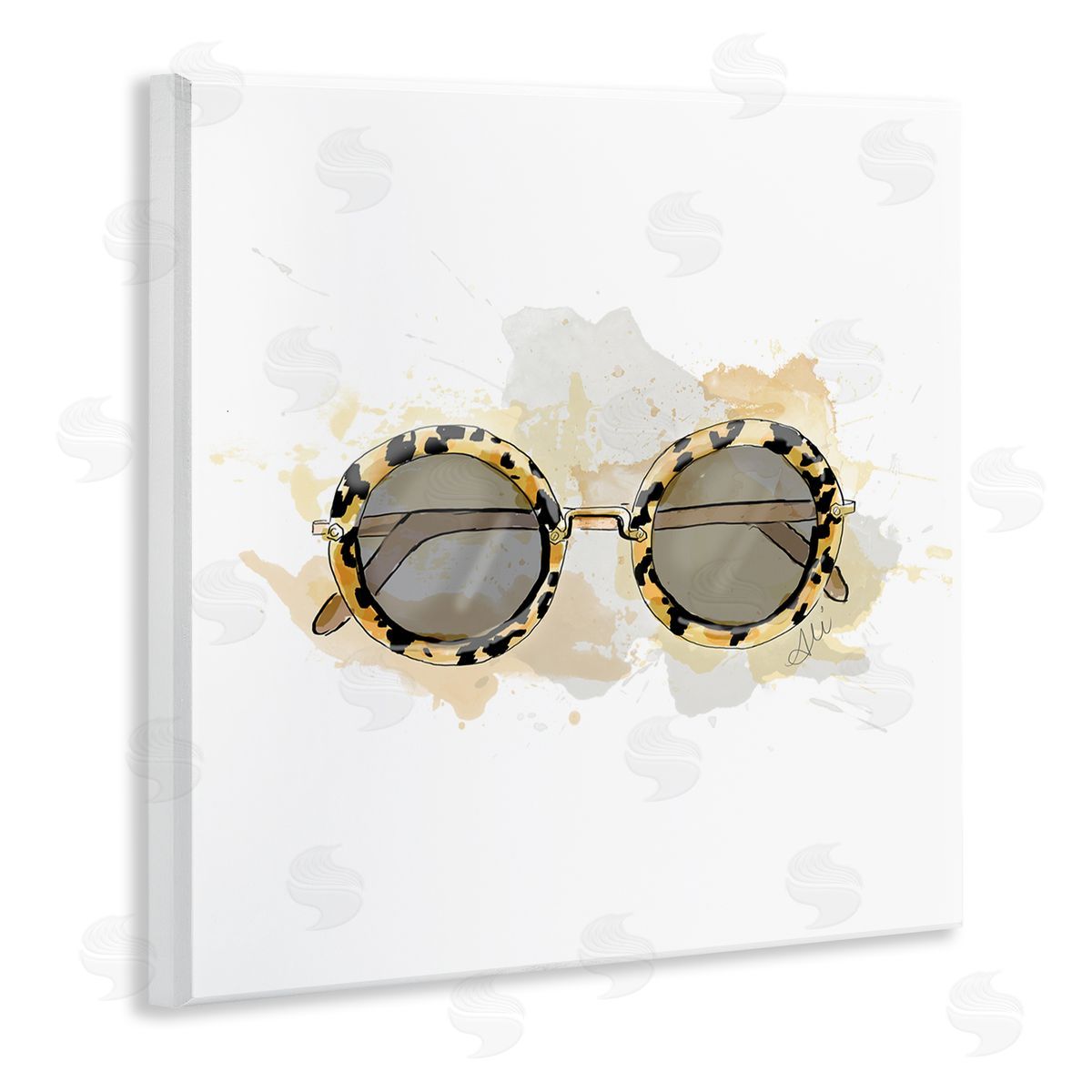 Alison Petrie Glam Sunglasses Summer Fashion Wooden Wall Plaque Art Print