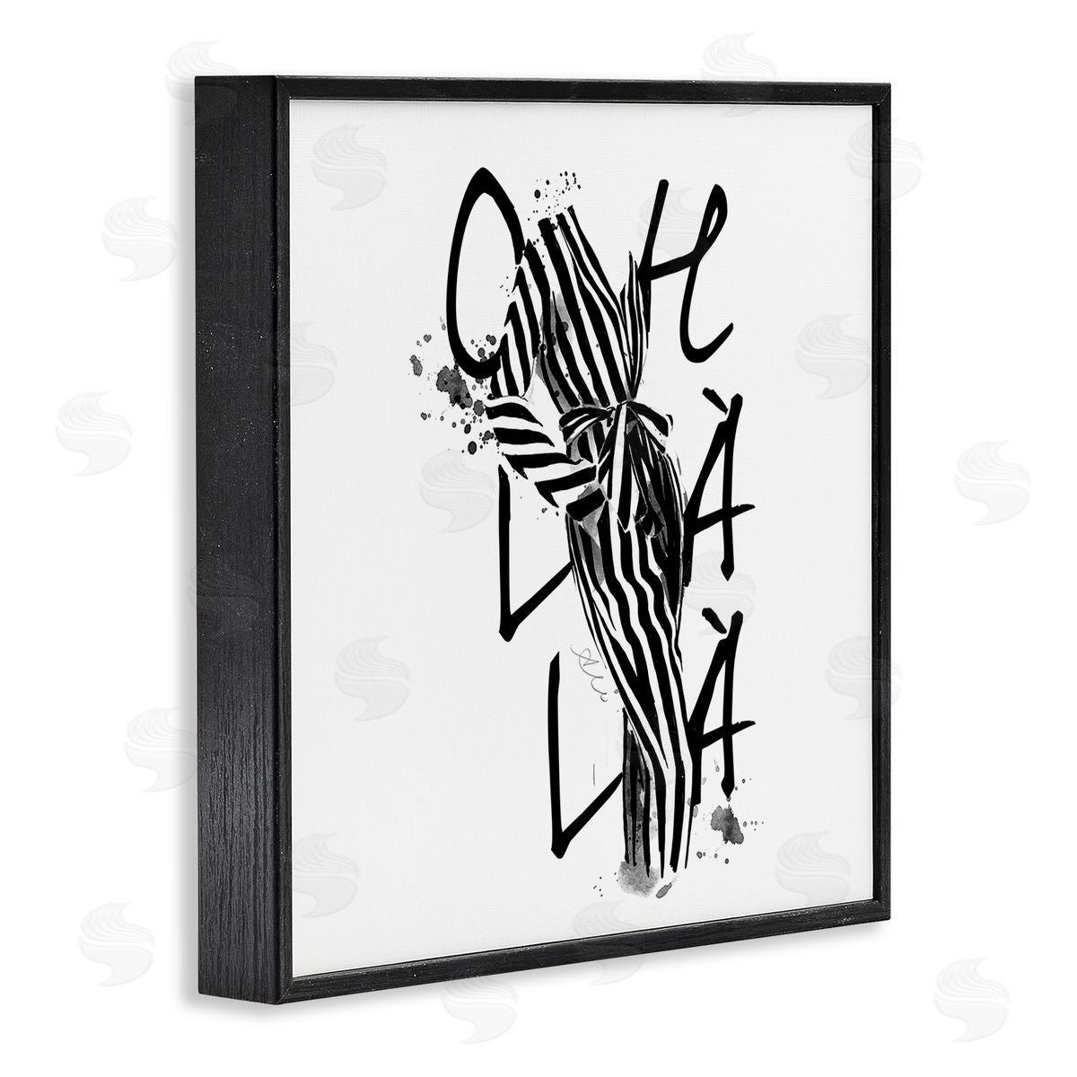 Alison Petrie Modern Glam Ooh La La Black Framed Glicee Wall Art Print