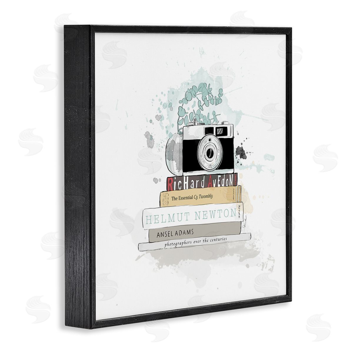 Alison Petrie Photographer Books Stacked Camera Black Framed Glicee Wall Art Print