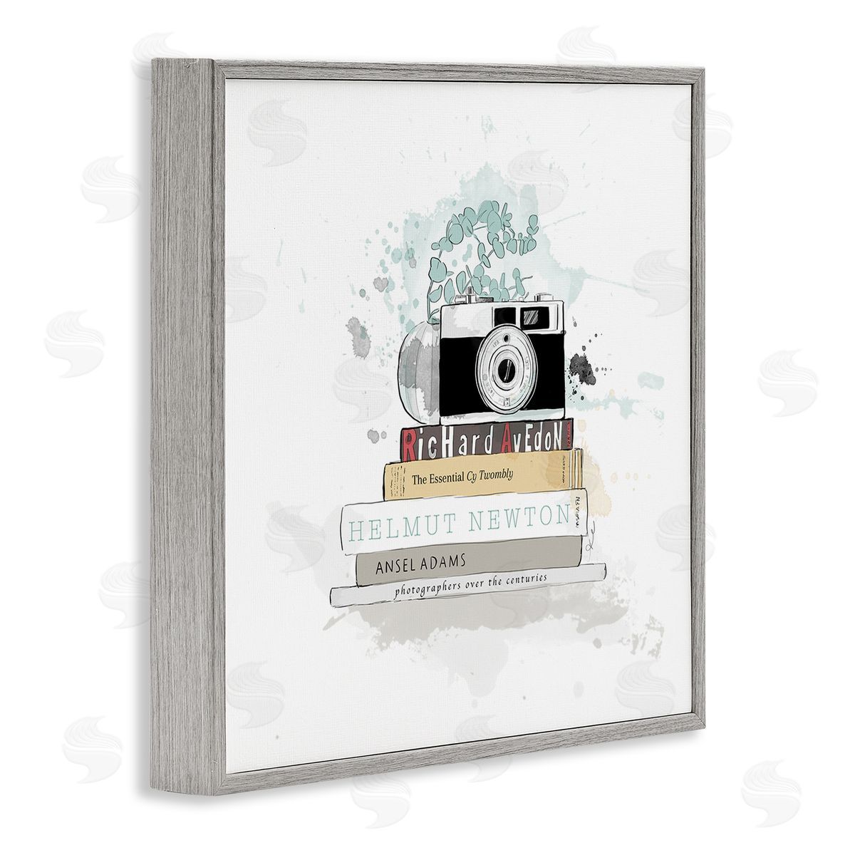Alison Petrie Photographer Books Stacked Camera Gray Framed Glicee Wall Art Print