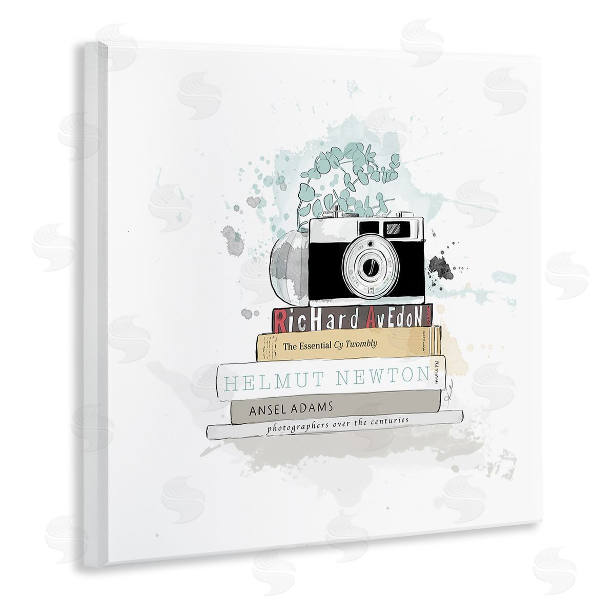 Alison Petrie Photographer Books Stacked Camera Wooden Wall Plaque Art Print