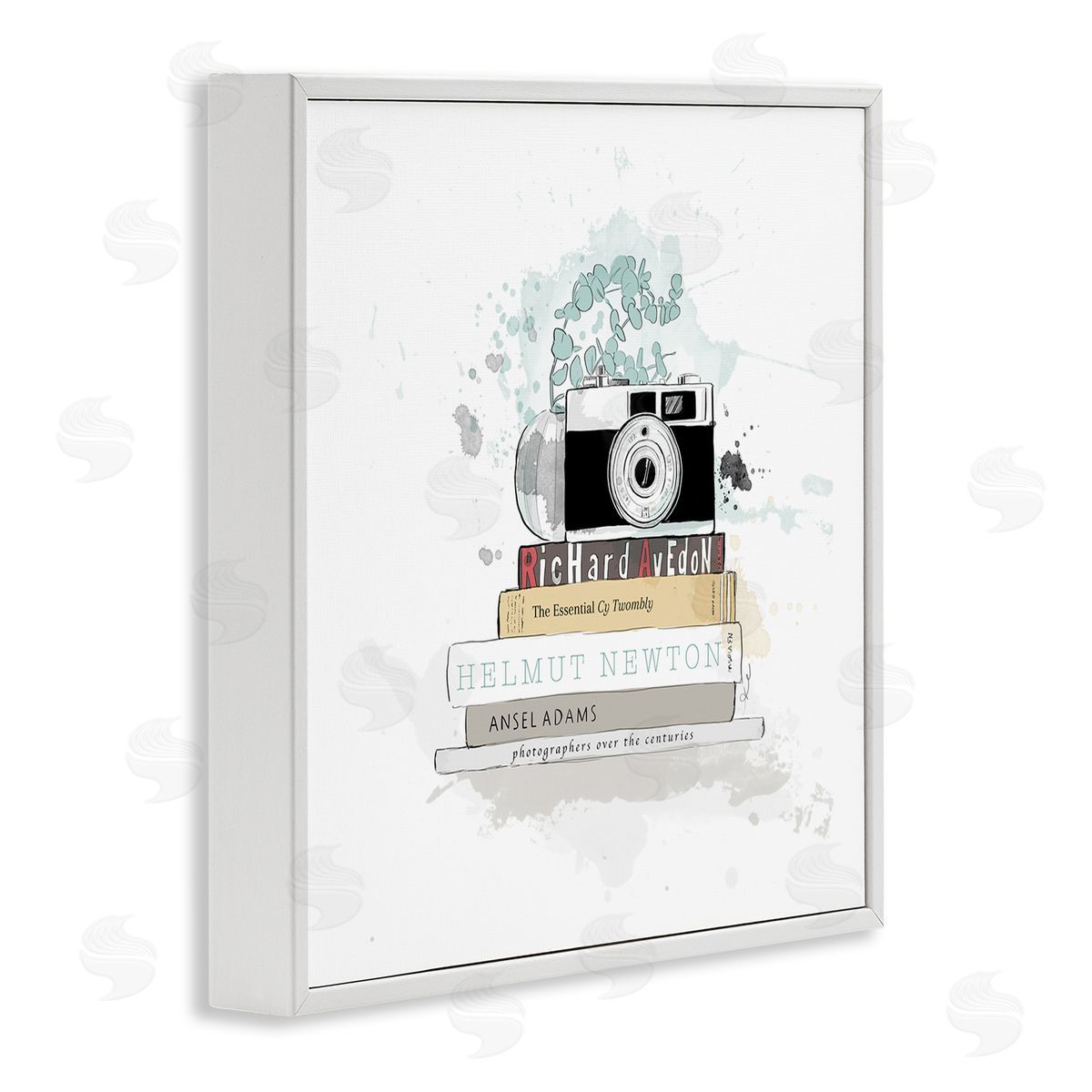 Alison Petrie Photographer Books Stacked Camera White Framed Glicee Wall Art Print