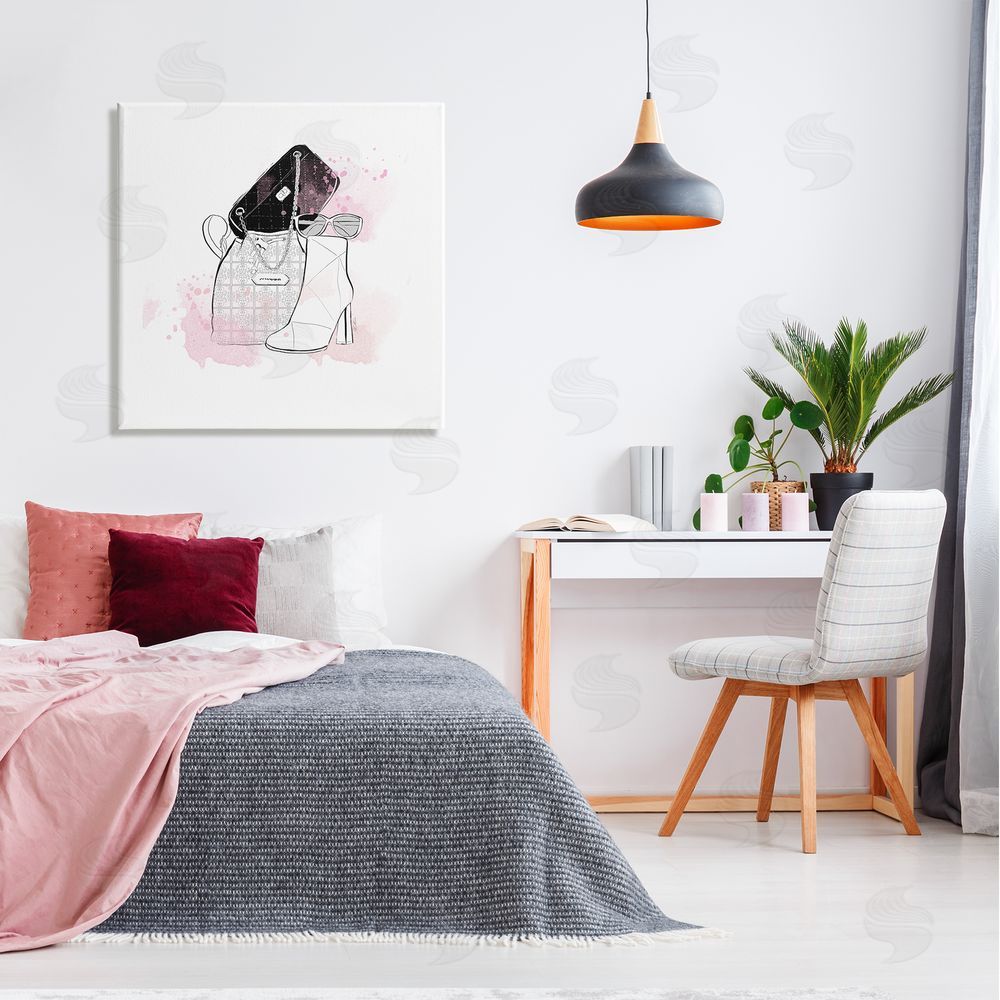 Alison Petrie Stylish Glam Fashion Purses Canvas Wall Art in Room