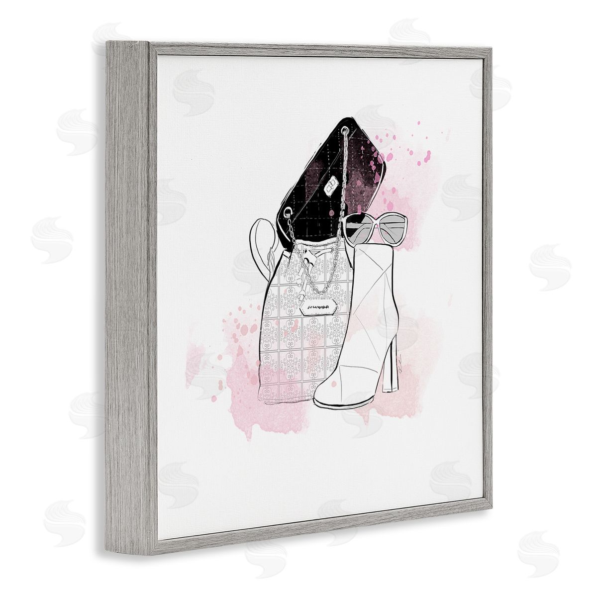 Alison Petrie Stylish Glam Fashion Purses Gray Framed Glicee Wall Art Print