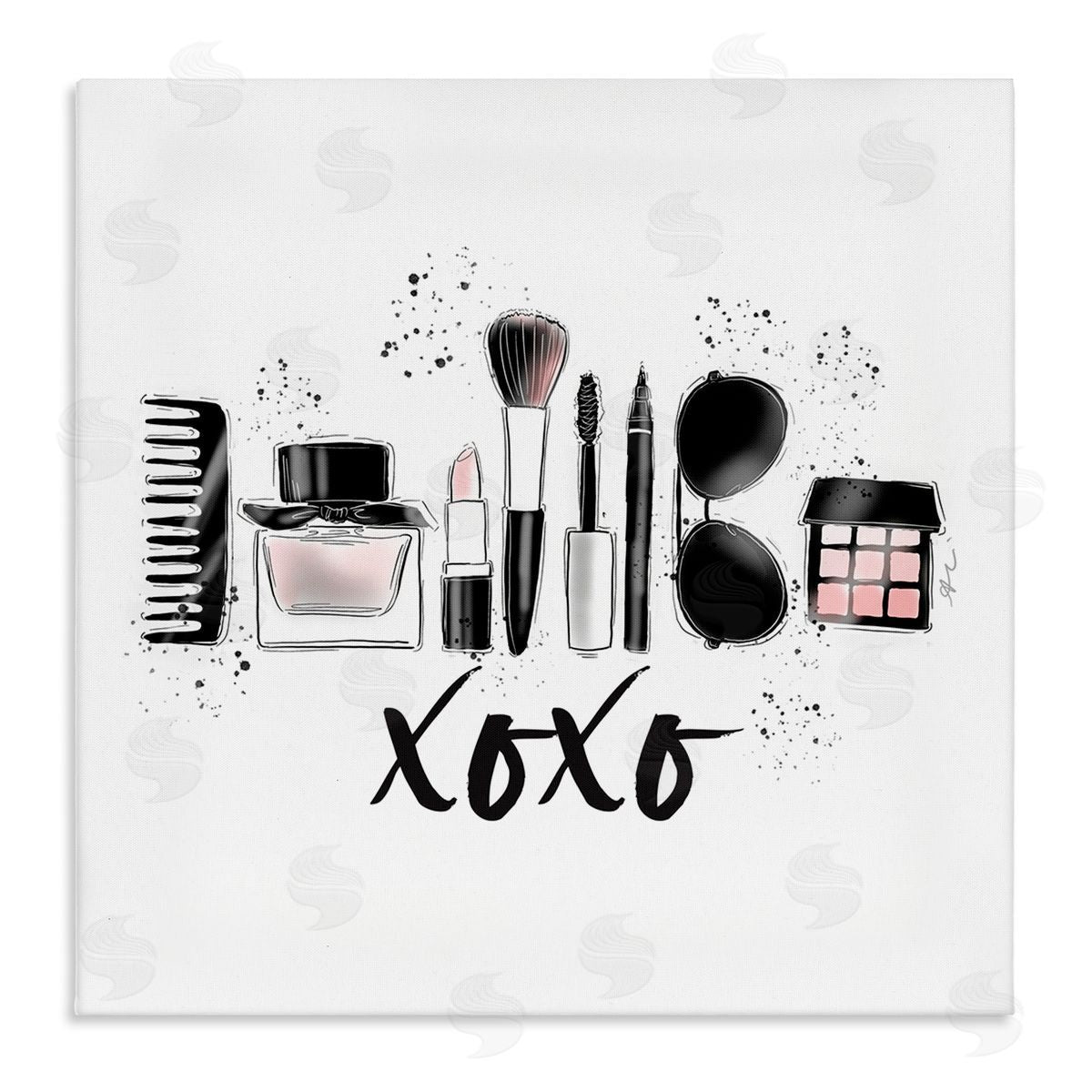 Alison Petrie Xoxo Various Glam Makeup  Stretched Canvas Wall Art Print