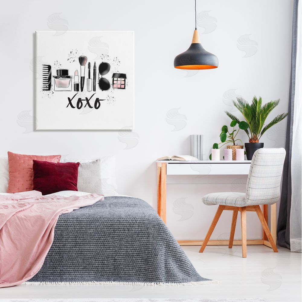 Alison Petrie Xoxo Various Glam Makeup Canvas Wall Art in Room