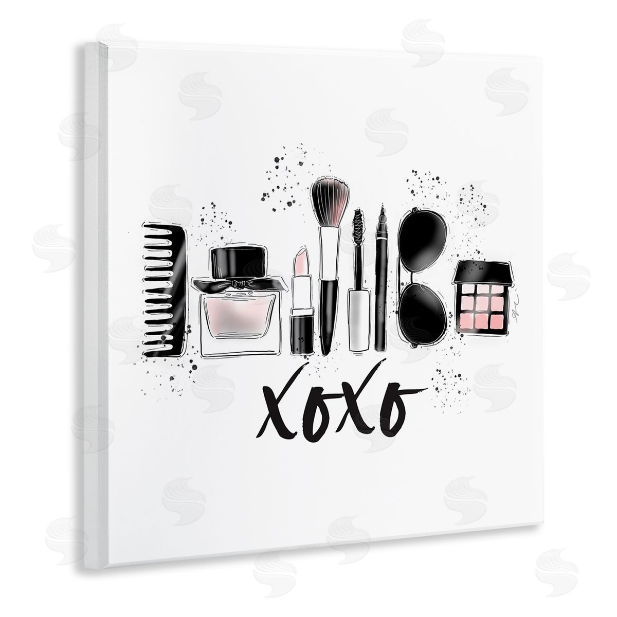 Alison Petrie Xoxo Various Glam Makeup Wooden Wall Plaque Art Print