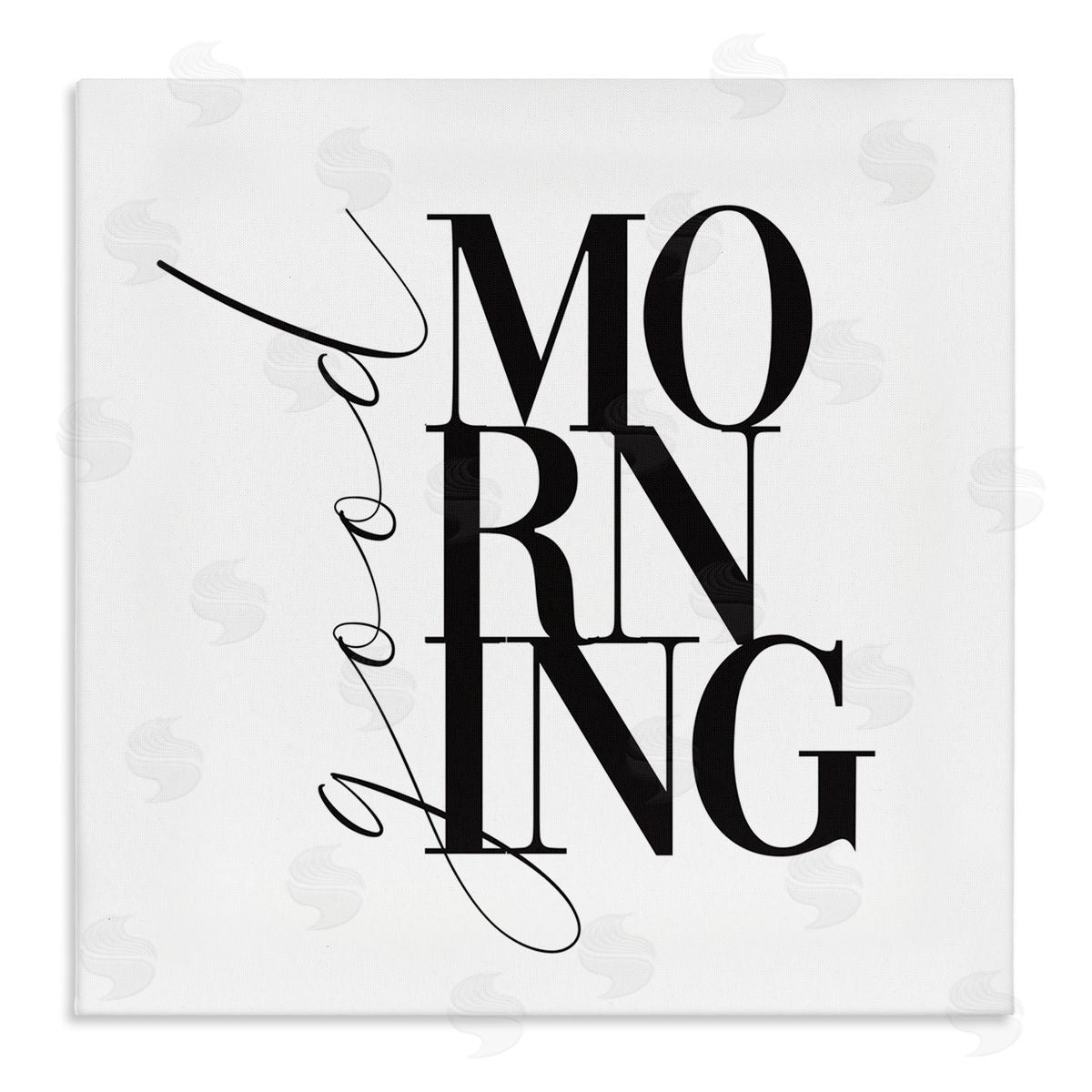 Alison Petrie Good Morning Modern Text Stretched Canvas Wall Art Print