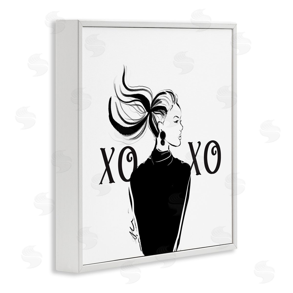 Alison Petrie Bold Glam XOXO Portrait White Framed Glicee Wall Art Print