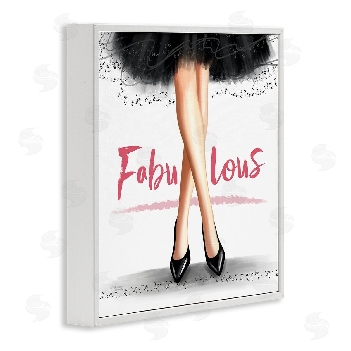 Elizabeth Tyndall Fabulous Stylish Glam Dress White Framed Glicee Wall Art Print