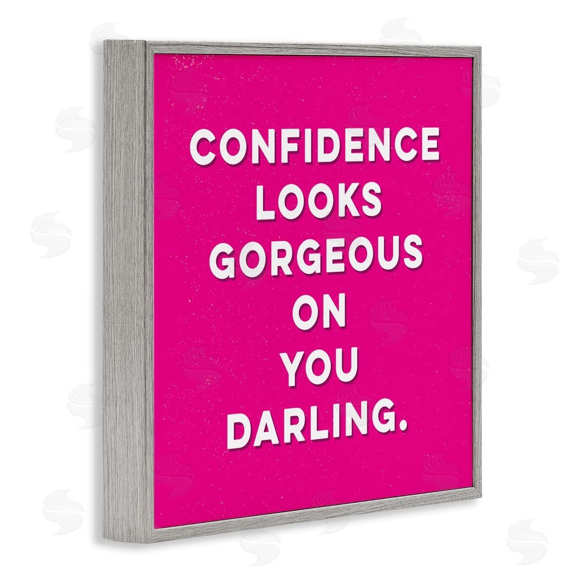 K. Kaufman Confidence Gorgeous On You Phrase Gray Framed Glicee Wall Art Print