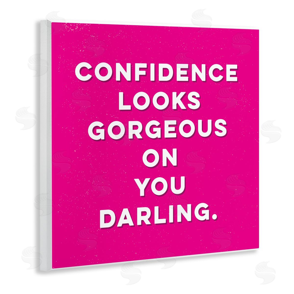 K. Kaufman Confidence Gorgeous On You Phrase Wooden Wall Plaque Art Print