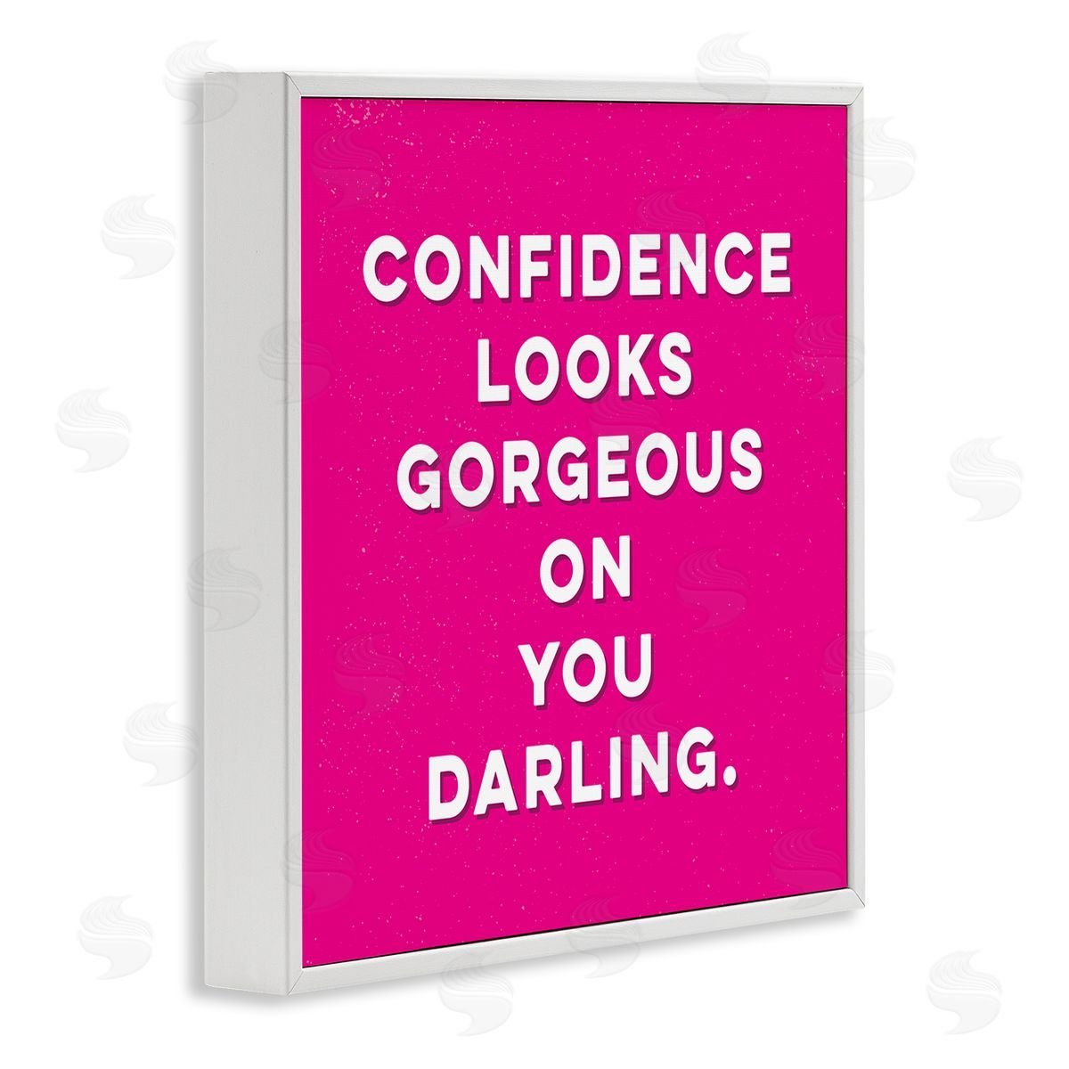 K. Kaufman Confidence Gorgeous On You Phrase White Framed Glicee Wall Art Print
