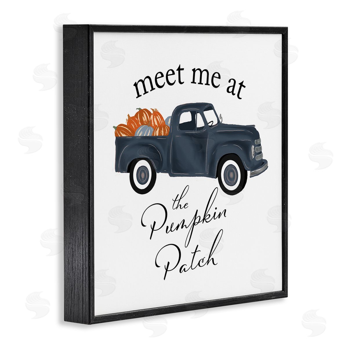 The Saturday Evening Post Meet Me At Pumpkin Patch Truck Black Framed Glicee Wall Art Print