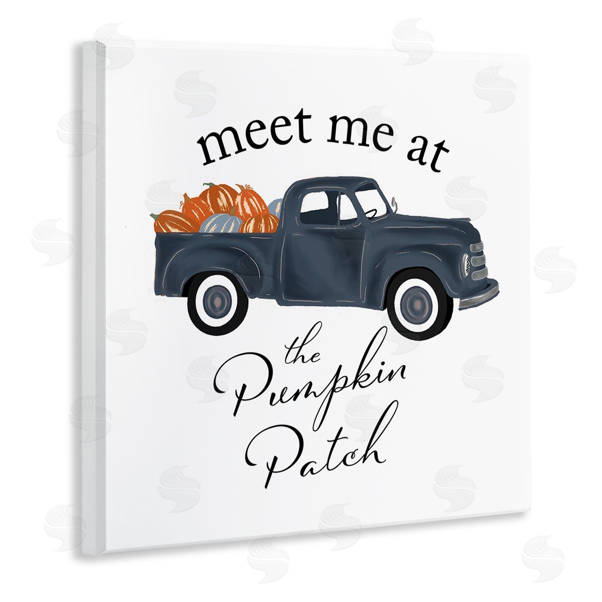 The Saturday Evening Post Meet Me At Pumpkin Patch Truck Wooden Wall Plaque Art Print