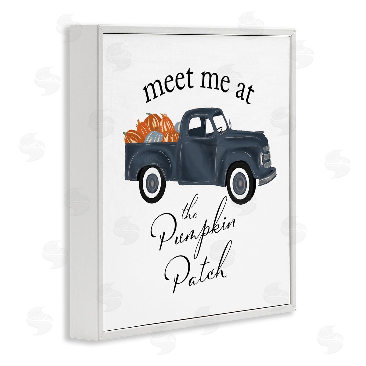 The Saturday Evening Post Meet Me At Pumpkin Patch Truck White Framed Glicee Wall Art Print