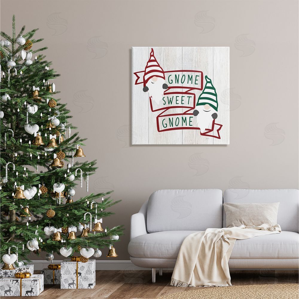 Natalie Carpentieri Sweet Gnome Banner Phrase Canvas Wall Art in Room