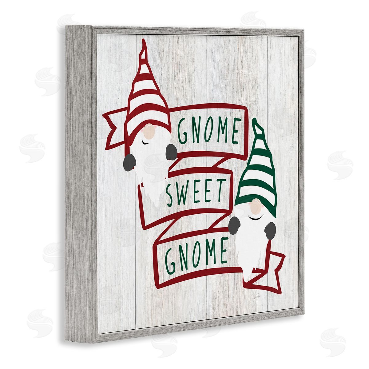 Natalie Carpentieri Sweet Gnome Banner Phrase Gray Framed Glicee Wall Art Print