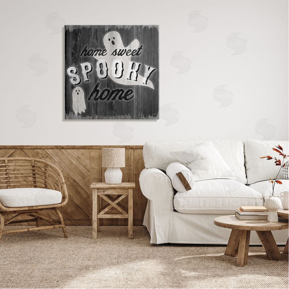 Natalie Carpentieri Sweet Spooky Home Ghosts Sign Canvas Wall Art in Room