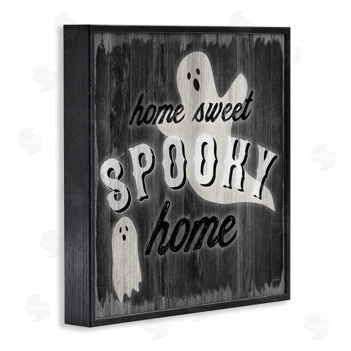 Natalie Carpentieri Sweet Spooky Home Ghosts Sign Black Framed Glicee Wall Art Print