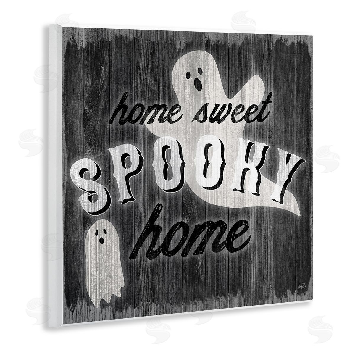 Natalie Carpentieri Sweet Spooky Home Ghosts Sign Wooden Wall Plaque Art Print