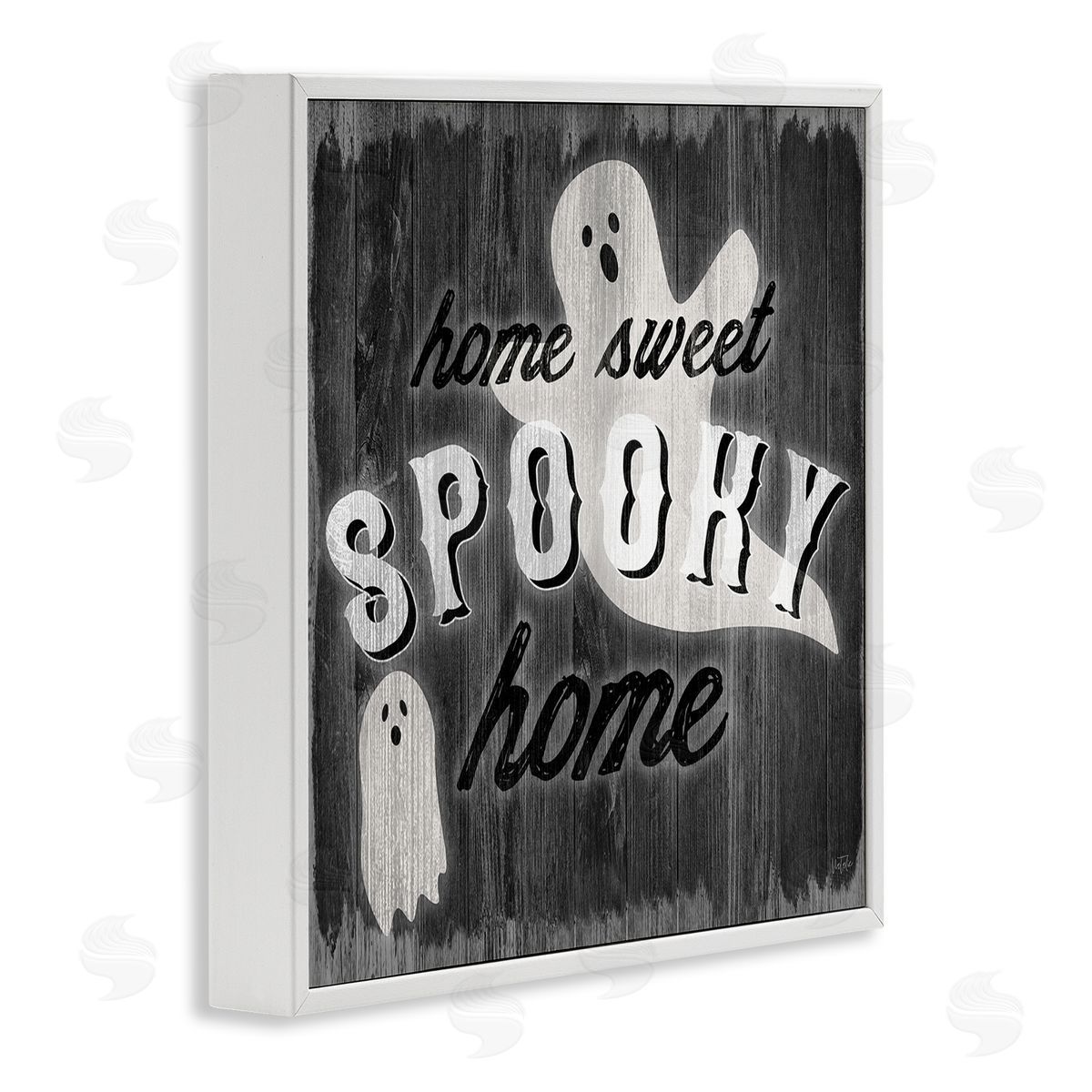Natalie Carpentieri Sweet Spooky Home Ghosts Sign White Framed Glicee Wall Art Print