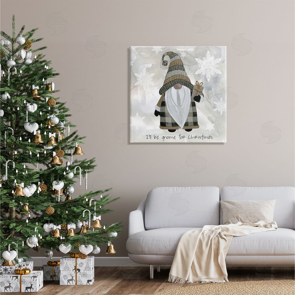 Livi Finn Gnome For Christmas Phrase Canvas Wall Art in Room
