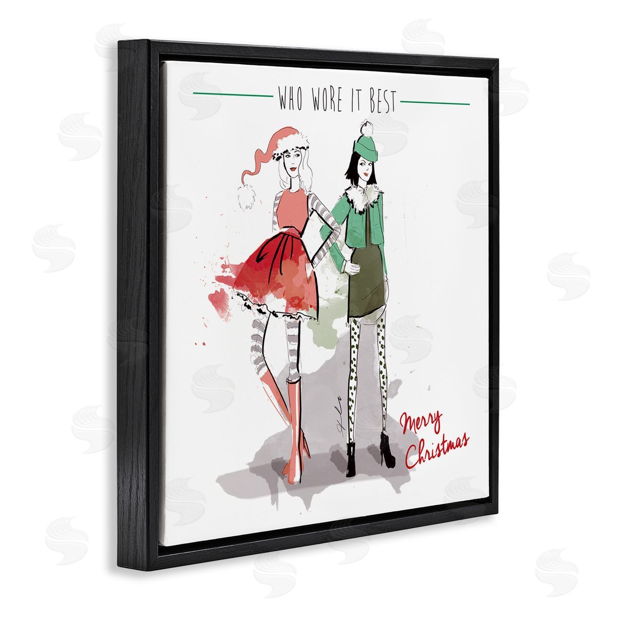 Alison Petrie Who Wore It Best Christmas Fashion Black Floating Frame Canvas Wall Art Print