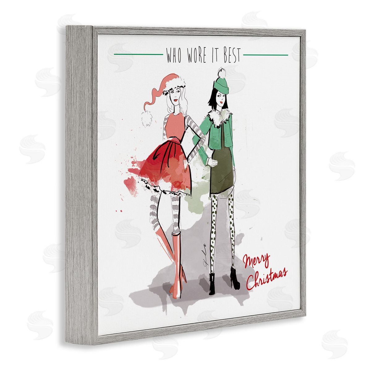 Alison Petrie Who Wore It Best Christmas Fashion Gray Framed Glicee Wall Art Print