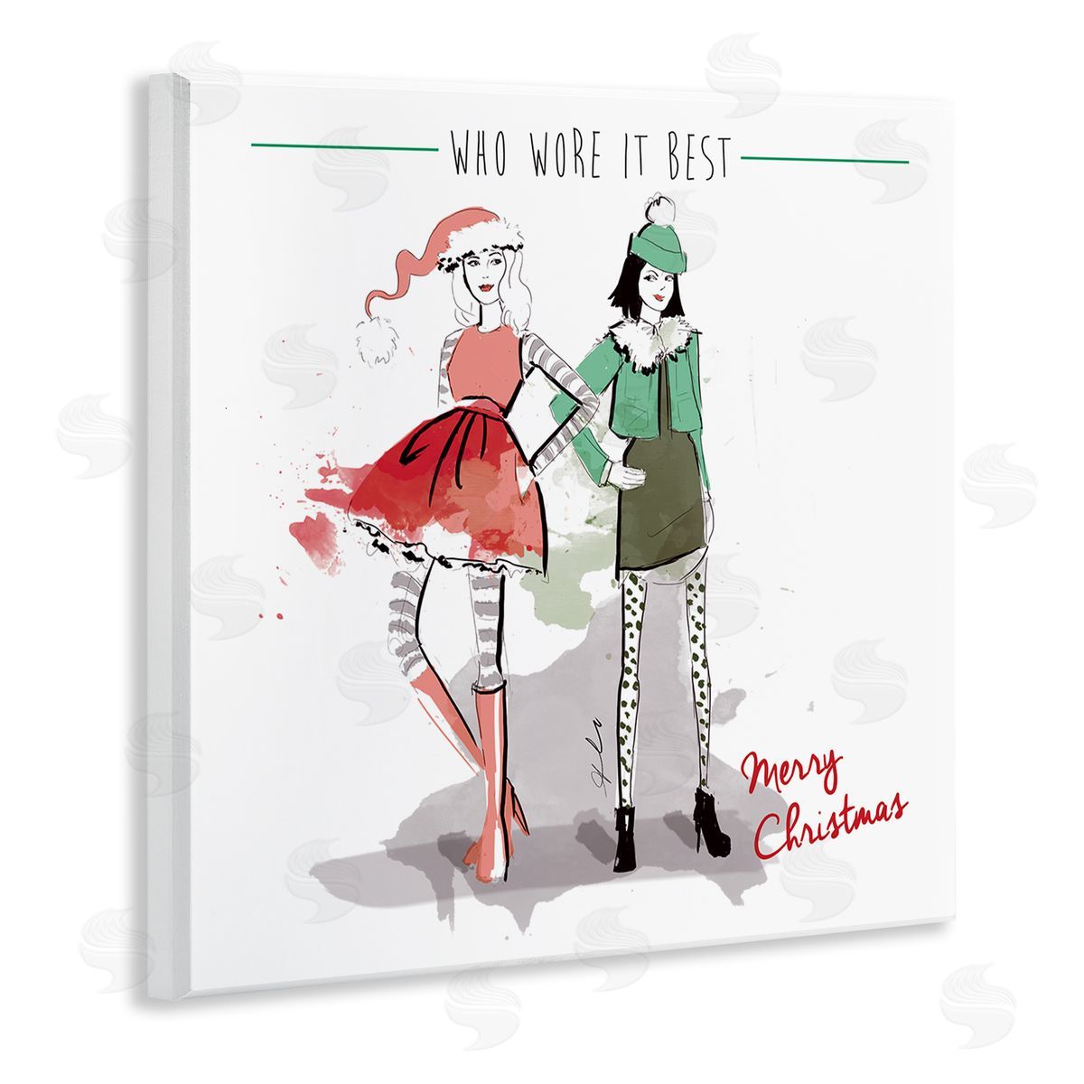 Alison Petrie Who Wore It Best Christmas Fashion Wooden Wall Plaque Art Print