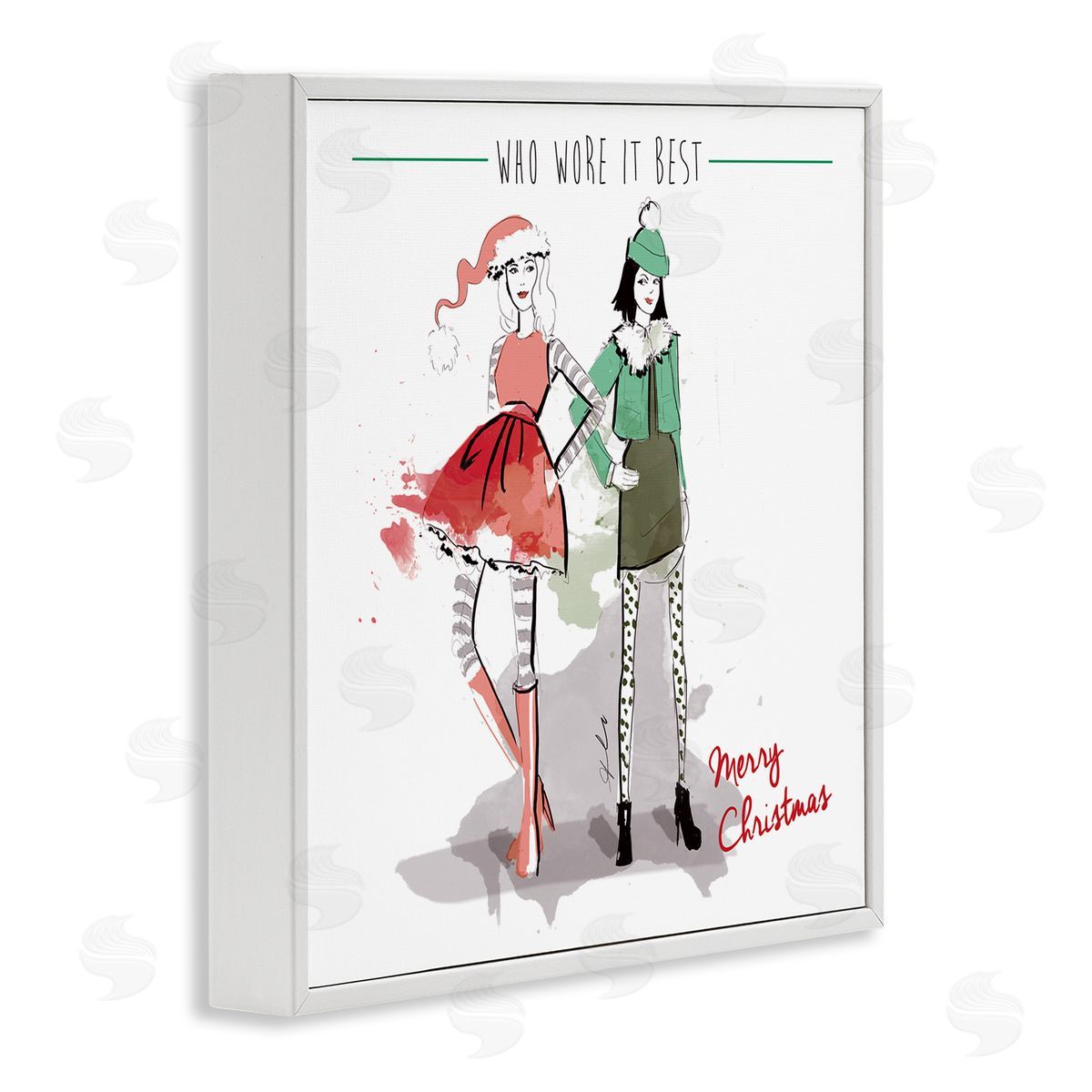 Alison Petrie Who Wore It Best Christmas Fashion White Framed Glicee Wall Art Print