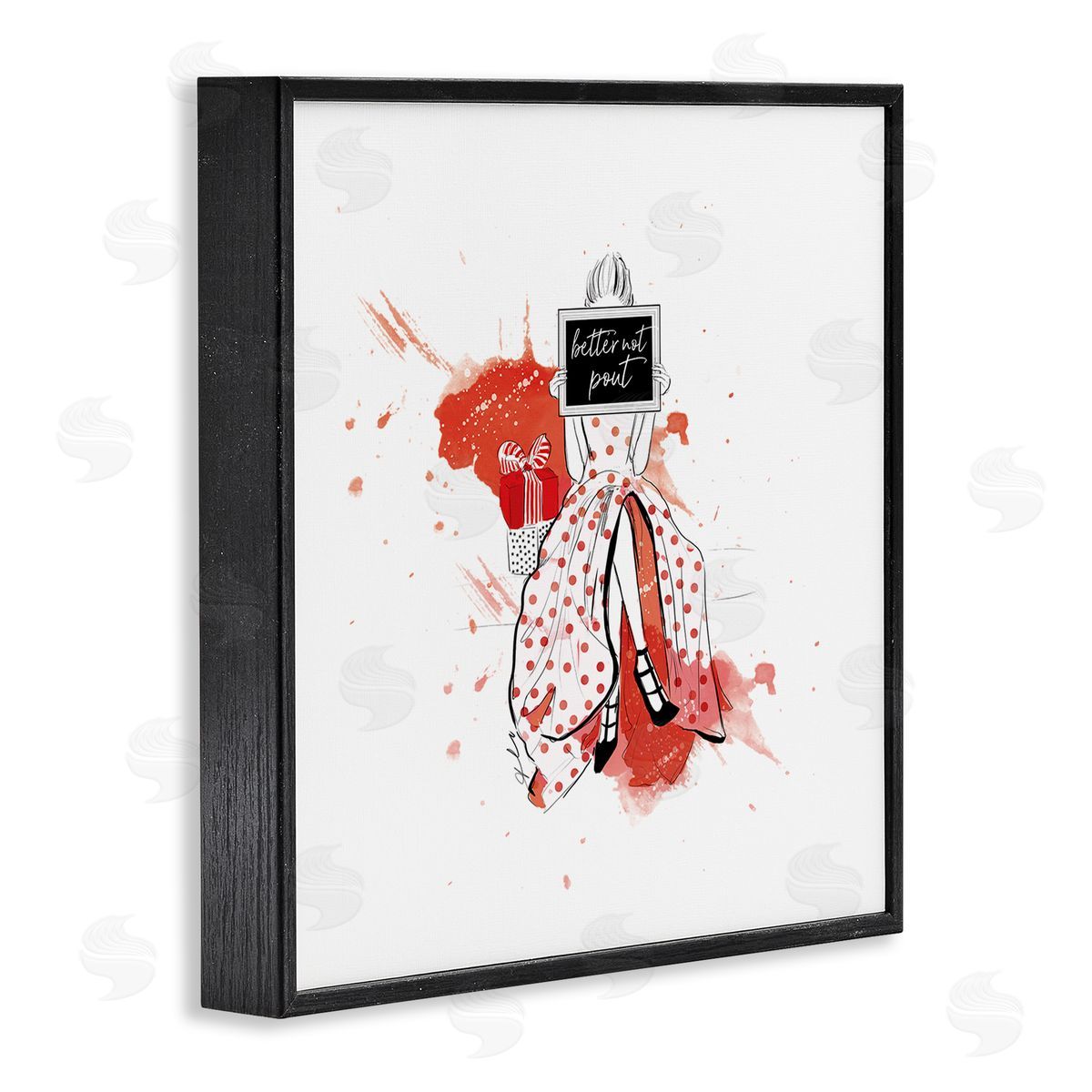 Alison Petrie Better Not Pout Holiday Fashion Black Framed Glicee Wall Art Print