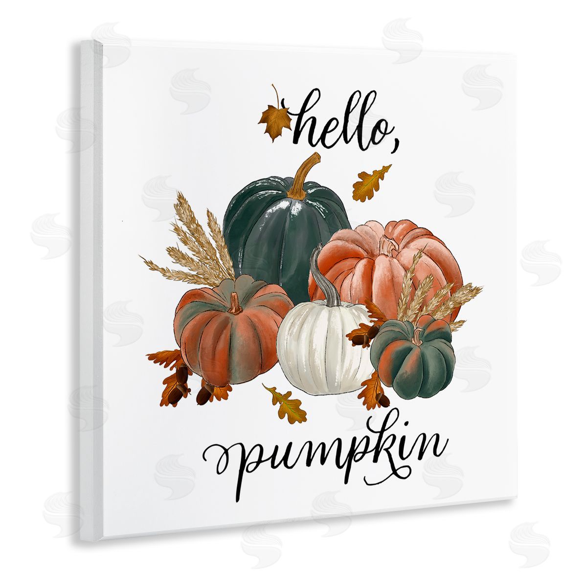 The Saturday Evening Post Hello Pumpkin Fall Harvest Wooden Wall Plaque Art Print