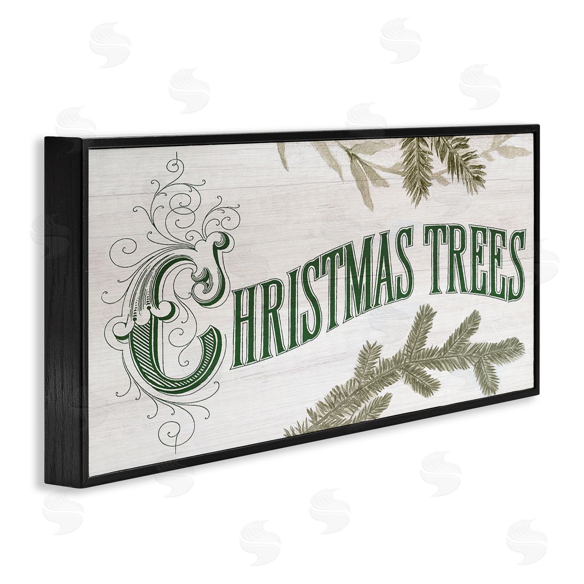 Stupell Studio Christmas Trees Ornate Letters