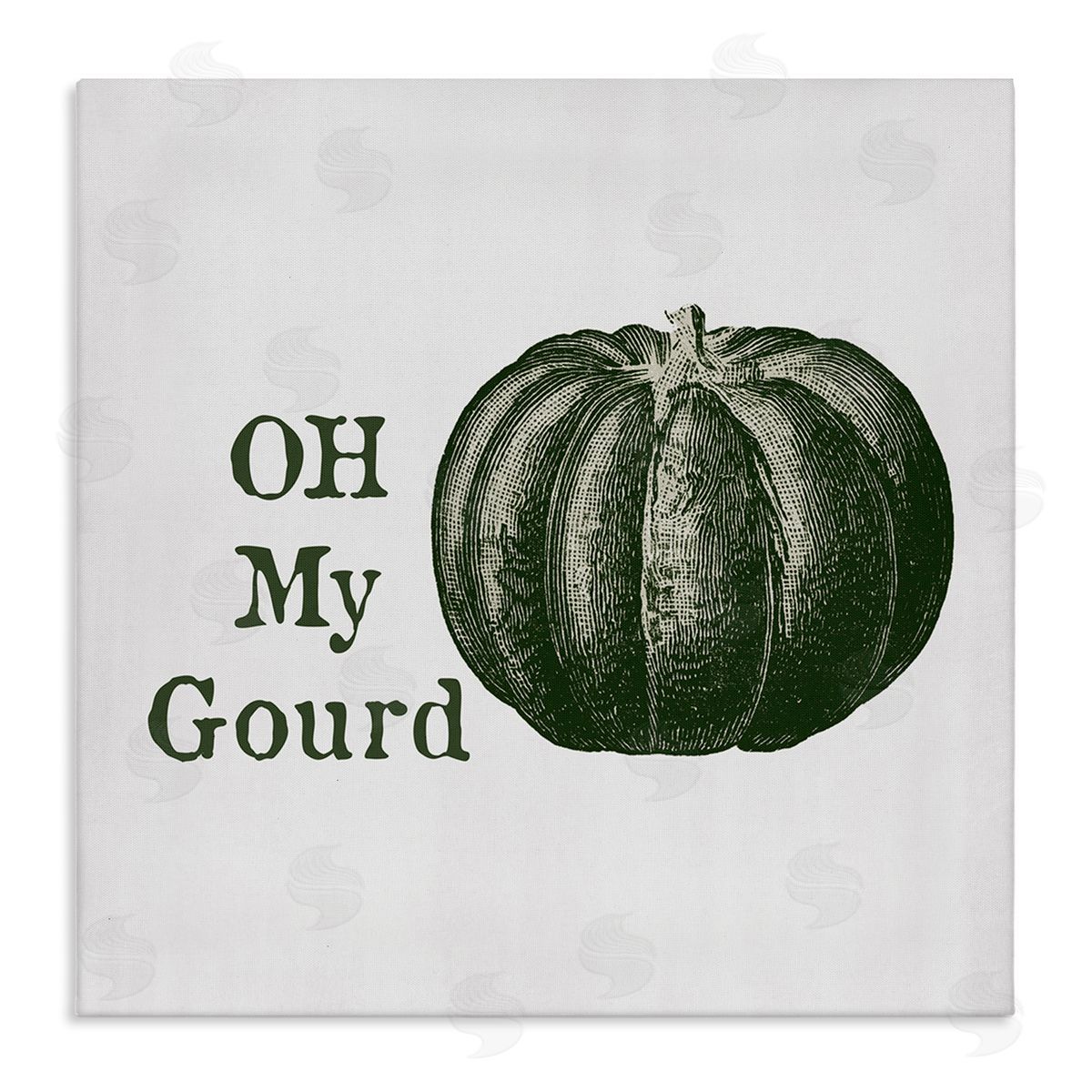 Lauren Rader Oh My Gourd Fall Pumpkin Stretched Canvas Wall Art Print
