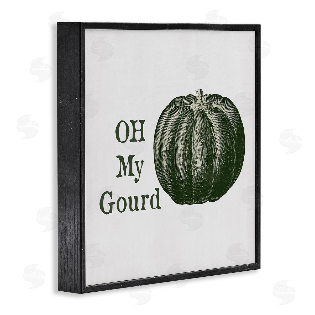 Lauren Rader Oh My Gourd Fall Pumpkin Black Framed Glicee Wall Art Print
