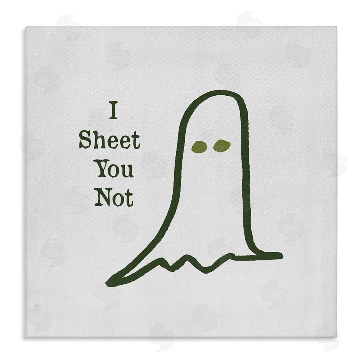 Lauren Rader I Sheet You Not Ghost Stretched Canvas Wall Art Print