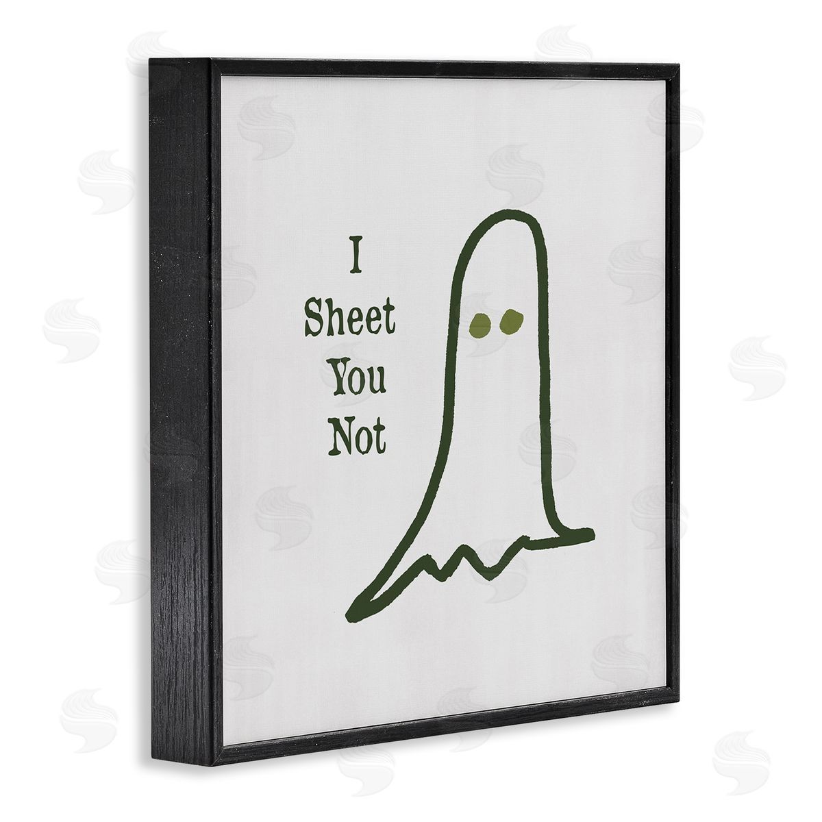 Lauren Rader I Sheet You Not Ghost Black Framed Glicee Wall Art Print