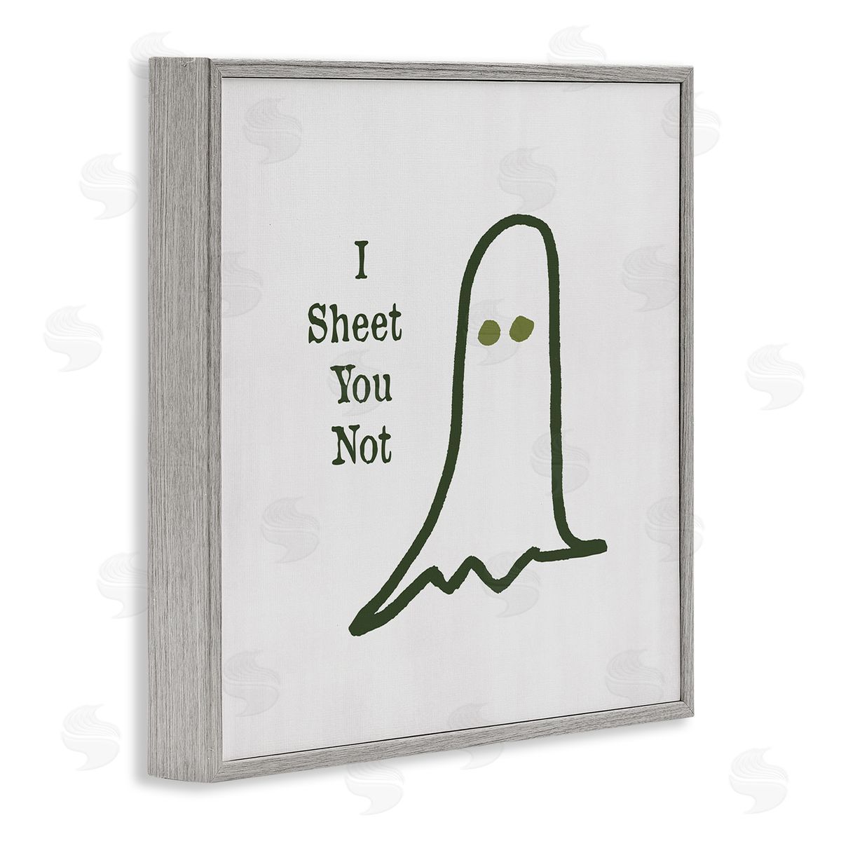 Lauren Rader I Sheet You Not Ghost Gray Framed Glicee Wall Art Print