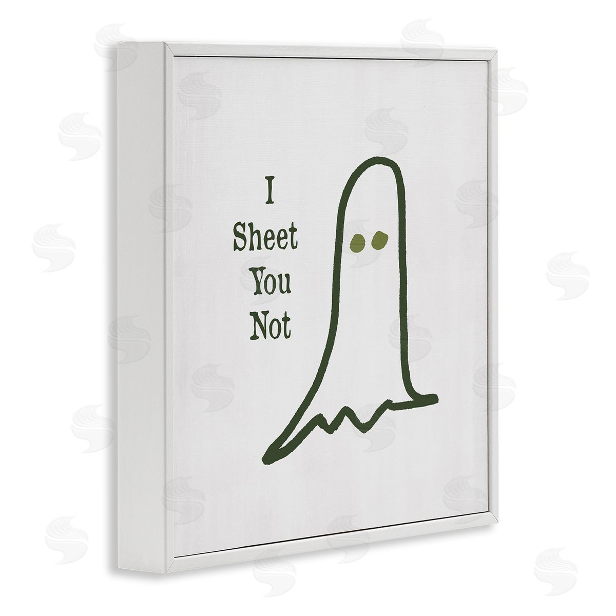 Lauren Rader I Sheet You Not Ghost White Framed Glicee Wall Art Print