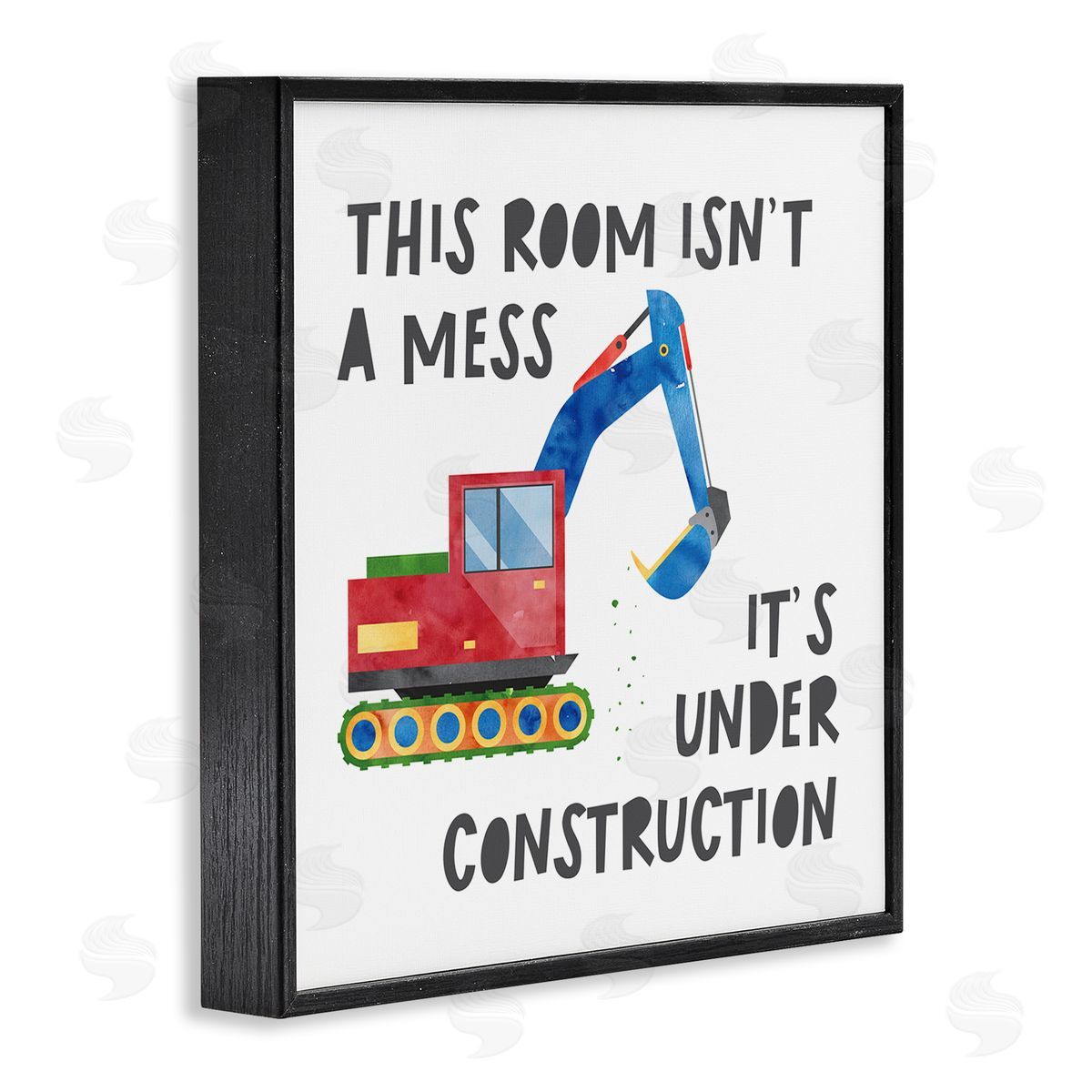 Jennifer McCully This Room Is Under Construction Phrase Black Framed Glicee Wall Art Print