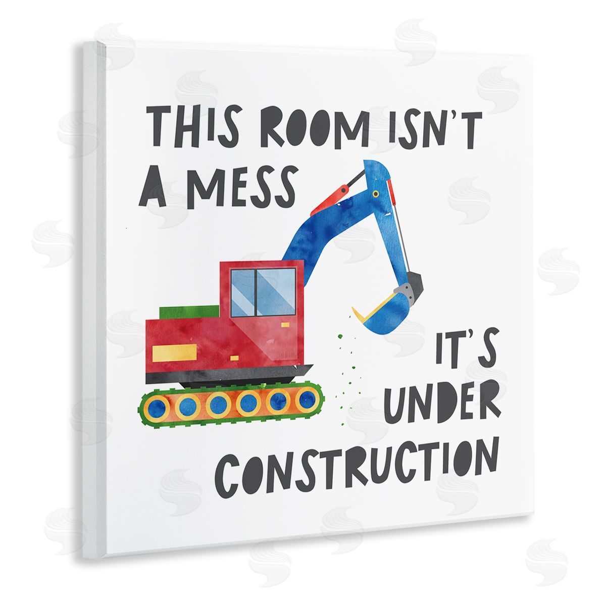 Jennifer McCully This Room Is Under Construction Phrase Wooden Wall Plaque Art Print