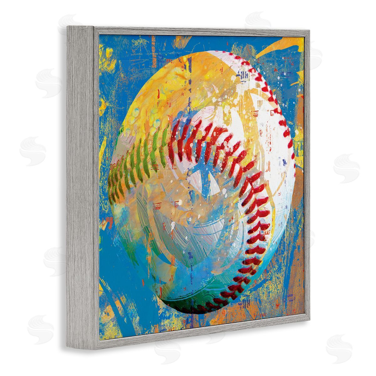 Savannah Miller Urban Style Baseball Sports Gray Framed Glicee Wall Art Print